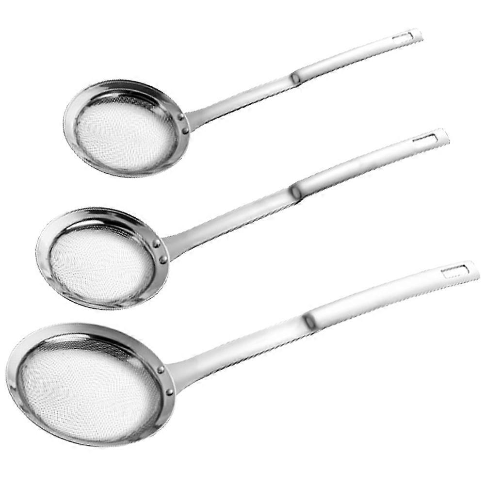 Stainless Steel Fine Mesh Strainer for Kitchen Use with Construction and Comfortable Handle Design 3Pcs