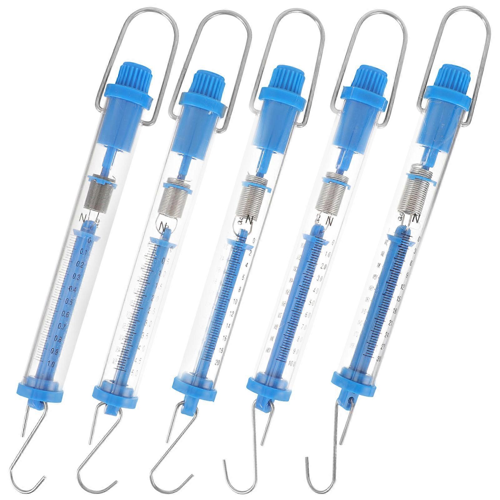 Hanging Balance Scale Newton Spring Scale Scientific Spring Scales For Laboratory Equipment Scientists Stainless Steel Tension Measurement 5Set