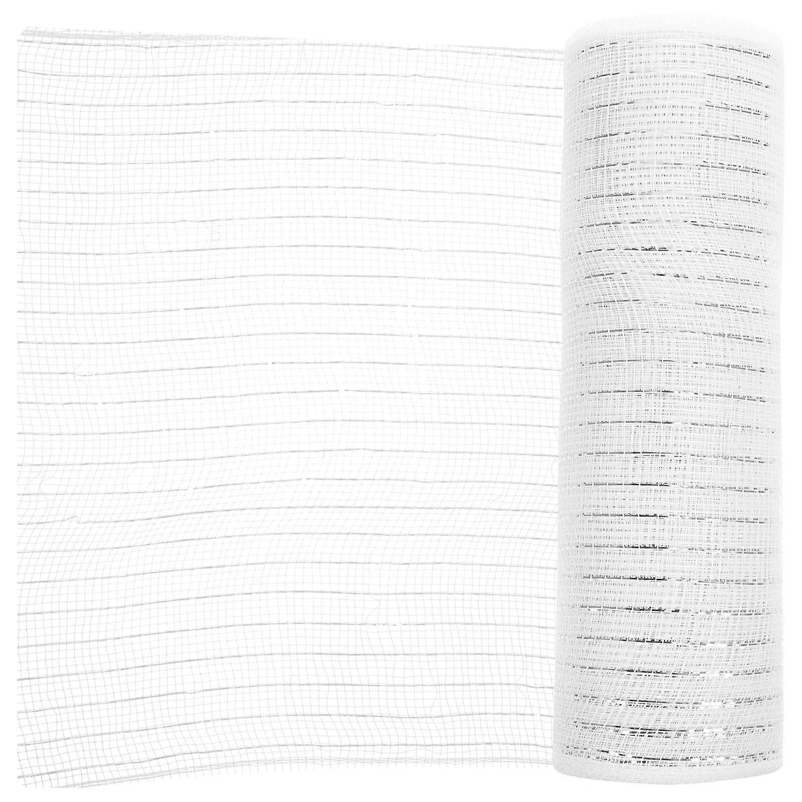White Mesh Gauze Ribbon for Decor Perfect for DIY Crafts Gift Wrapping and Bouquets 50 yards