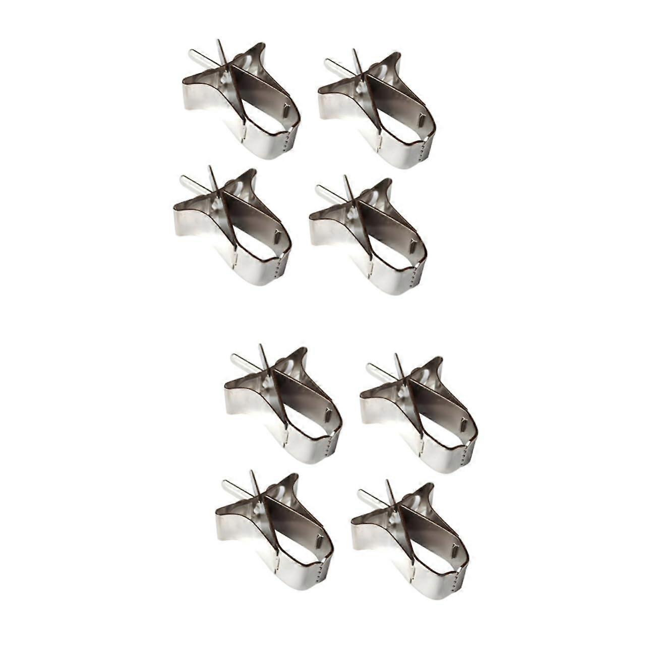 Bird Feeder 8-Pack For Parrot Fruit, Cage Fruit Holder, Small Bird Cage Compatible, Silver