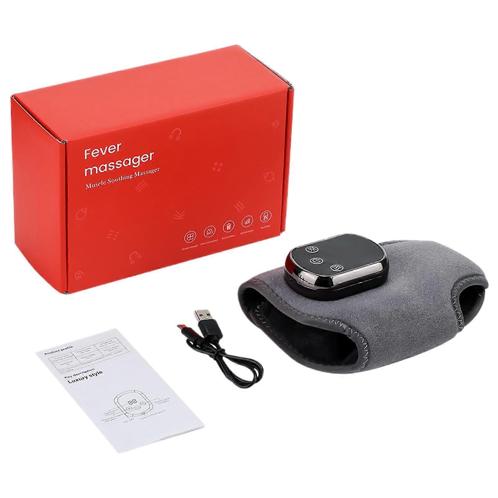 Heated Foot Mask Portable Heating Massage Pad for Feet – 3 Vibration Modes and Heating Socks for Ankles, Rechargeable via USB, for Relief of