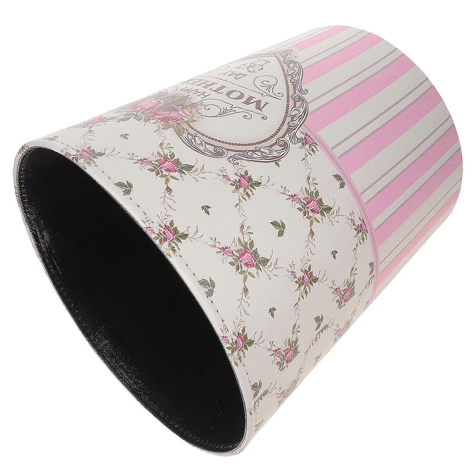 Decorative Waste Container Large Capacity PU ABS Trash Bin for Home Office Bedroom with Waterproof Function 1Pack
