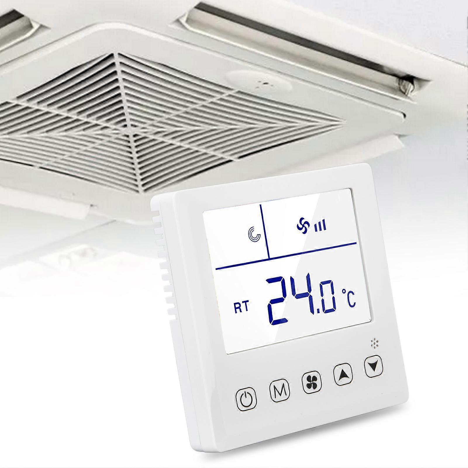 Digital Thermostat Ventilation Function Accurate LCD Display Air Conditioning Temp Controller for Home Hotel AC220V