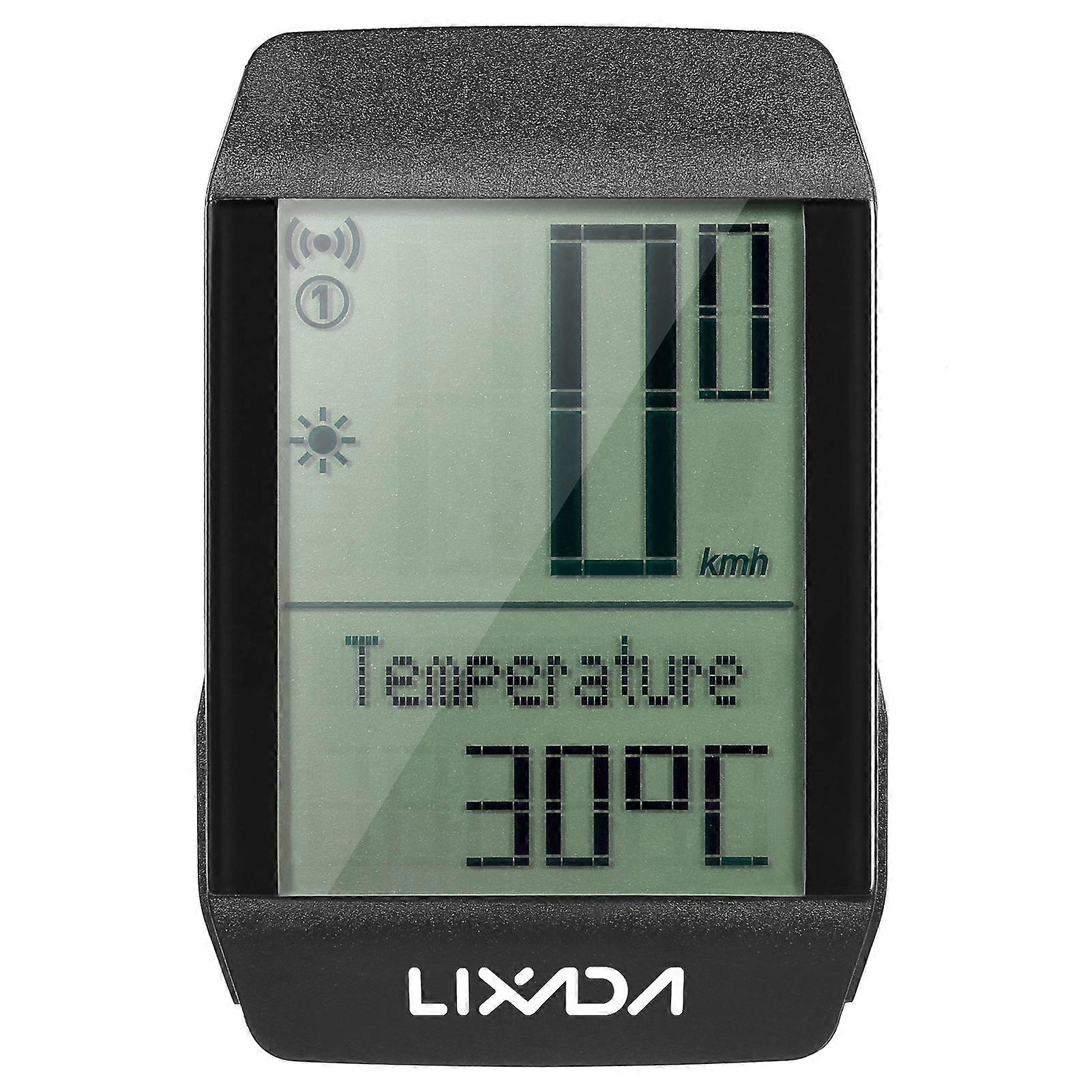 Lixada Wireless Bike Cycle Computer Waterproof Bicycle Speedometer Odometer with 6 Languages LED Backlight
