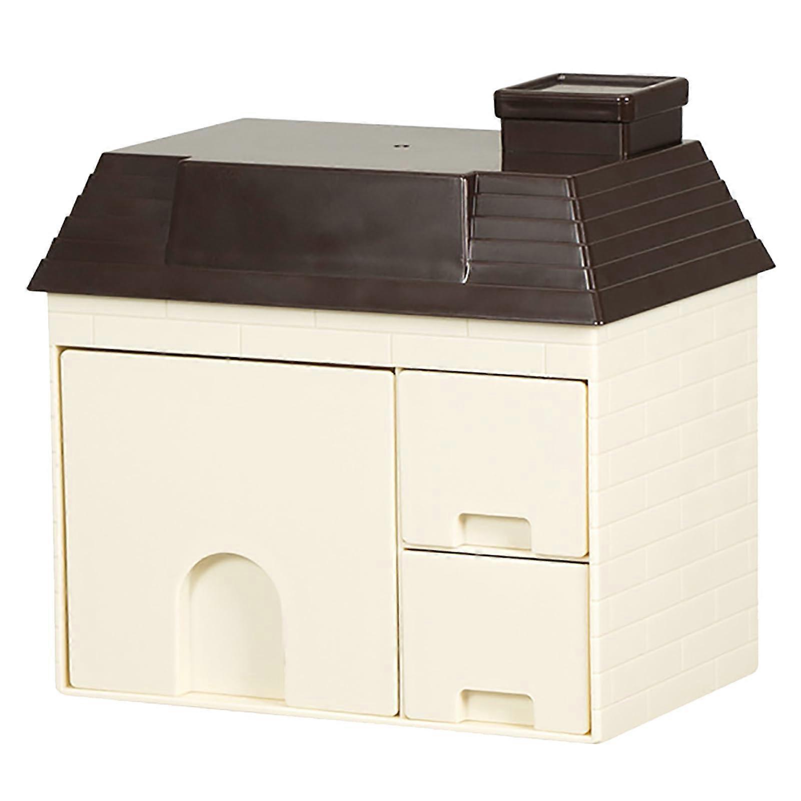Hausgeformte Desktop-Speicherbox - Multifunktionale Holzorganisatorschublade für Home Office, Braun, kompaktes Design