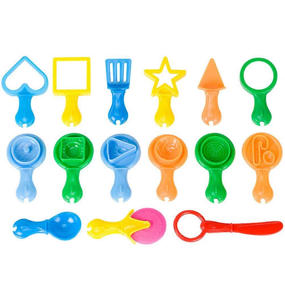 Plasticine Mould Set 21Pcs DIY Dough Tools Kit for Home Use Assorted Color Easy-Grip Dough Shaping