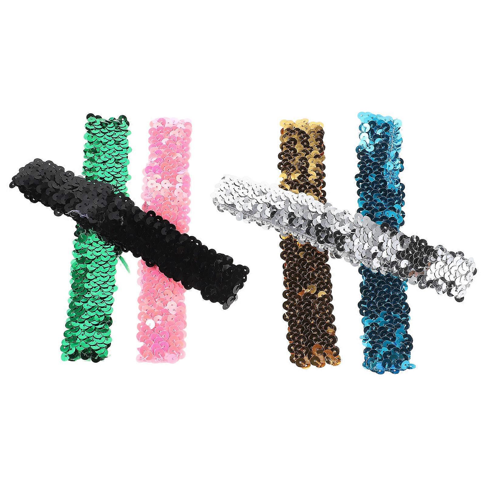 6pcs Glitter Sequin Headbands for Sparkly Hair Accessories – Lightweight, Dazzling, Multi Color, Ideal for Dance Parties & Everyday Wear