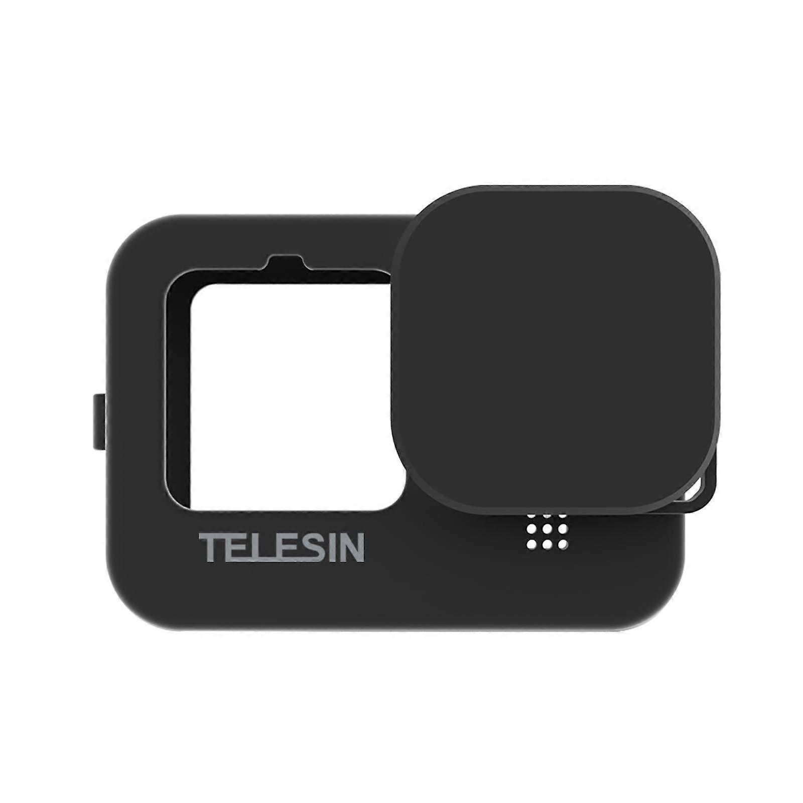 TELESIN Silicone Protective Case with Lens Cover for GoPro Hero 11, Hero 10, and Hero 9 - Durable Sleeve Shell защитный чехол