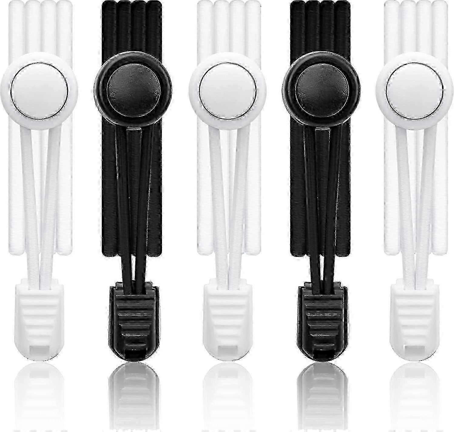 5 Pairs No Tie Elastic Shoelaces for Adults & Kids - Tieless Shoe Laces for Convenient Daily Use and Easy Footwear Access