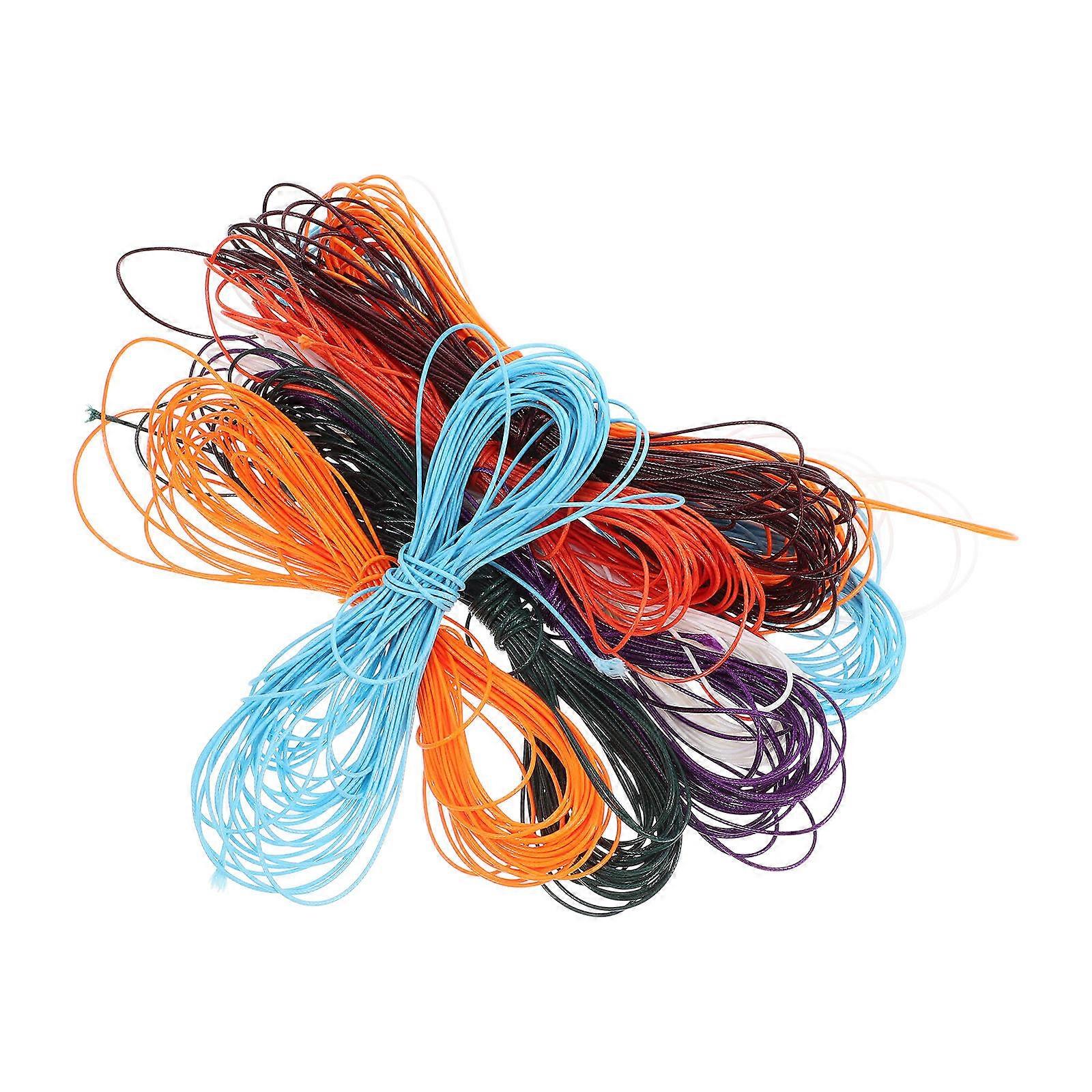 HandWoven Cotton Rope for Jewelry Making with Assorted Colors 10 Rolls for DIY Necklace and Craft Projects 2mm