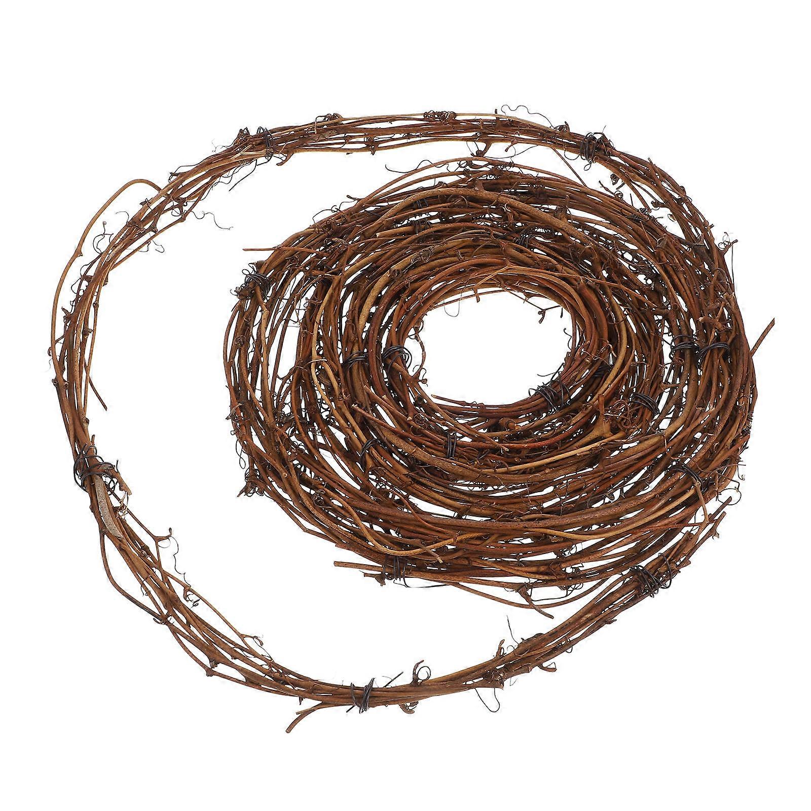 Unique Snake Shape Rattan Front Door Wreath For Women And Homeowners In Coffee Color 1Set