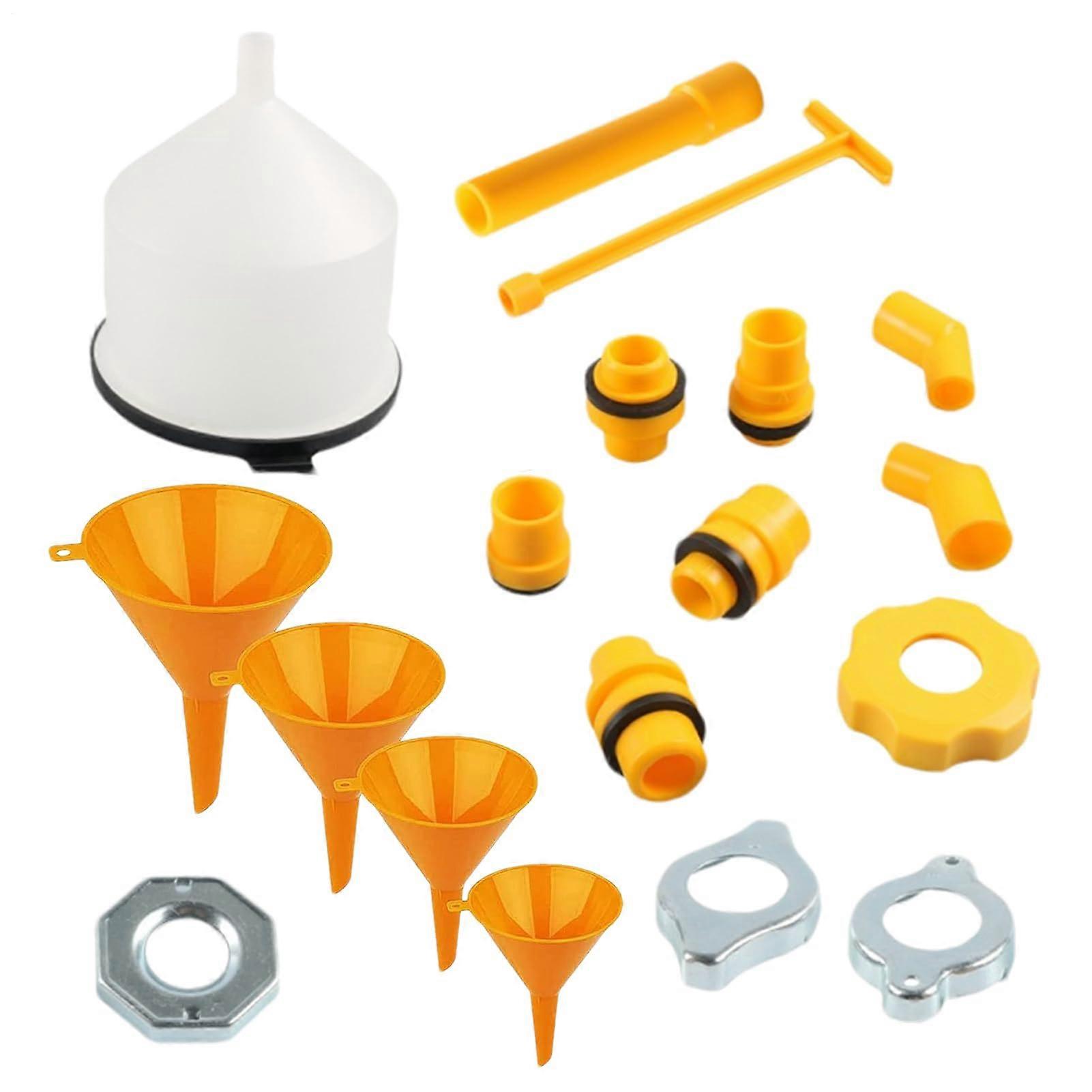 Spill Proof Coolant Funnel Kit with Extensions Radiator Bleed Tool for Cars, Trucks, Burping System with Adapters, Flexible Design, Easy Liquid Flow