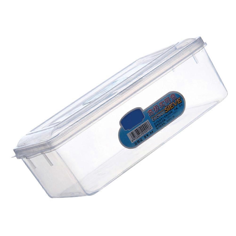 Transparent Plastic Food Storage Box for Fridge or Kitchen Use with Good Sealing Effect 1pc
