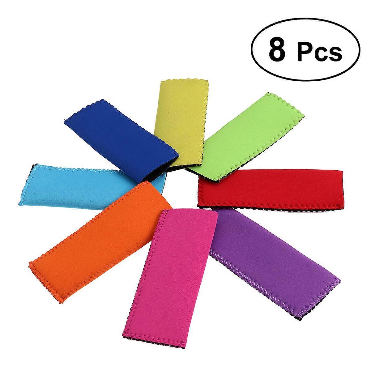Reusable Ice Sleeves 8Set For Outdoor Enthusiasts Assorted Color Antifreezing Insulation