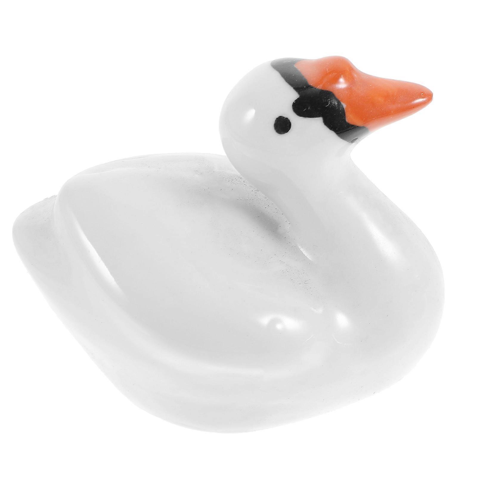 زخرفة عائمة من السيراميك بطة لحوض أسماك حوض السمك ، زخرفة رائعة تحت الماء مع سطح أملس متين للاستخدام المنزلي والخارجي