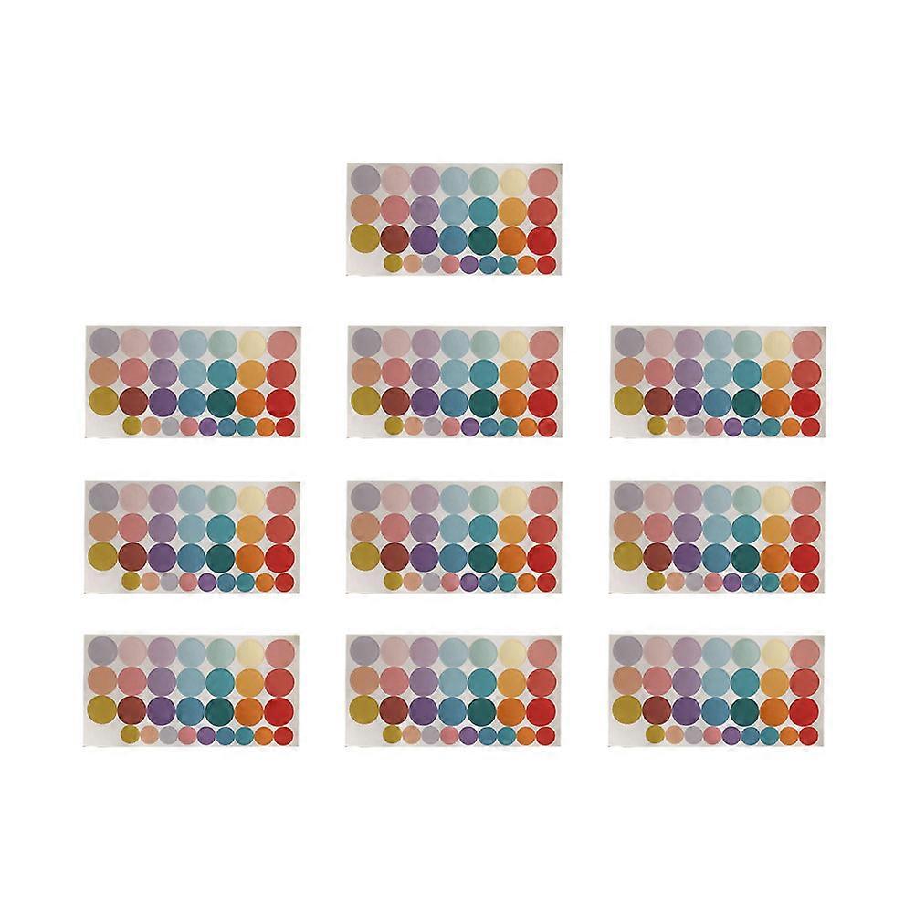 Self-Adhesive Gradient Round Sticker For Packaging Supplies 10 Sheets Perfect For Wrapping Treats And Party Favors