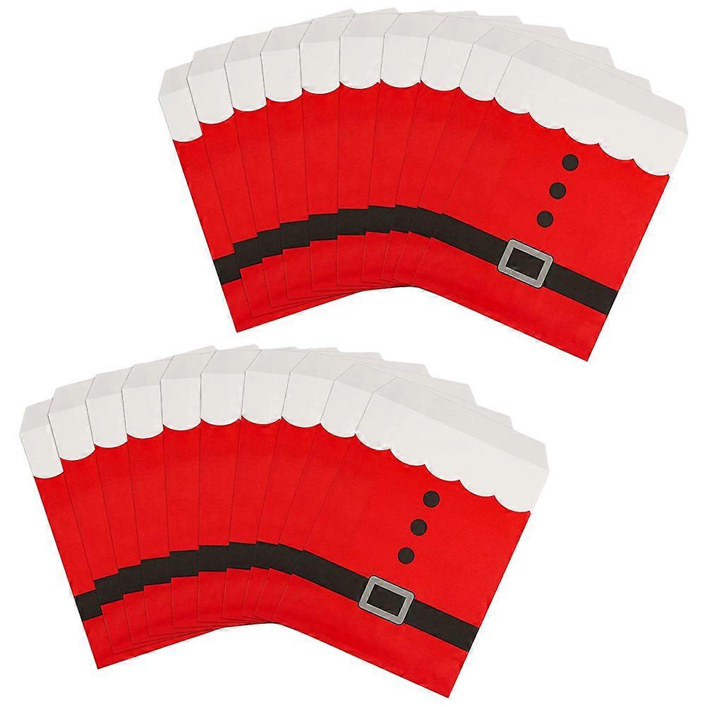 50Pcs Paper Candy Bags For Home Use 18X13X0.1CM Red Rectangular Storage Function For Christmas
