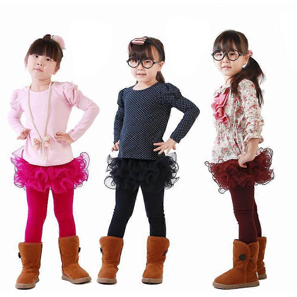 Warm Thick Ninth Pants For Girls Aged 8-12 Years In Elastic Fabric For Winter 1Pcs