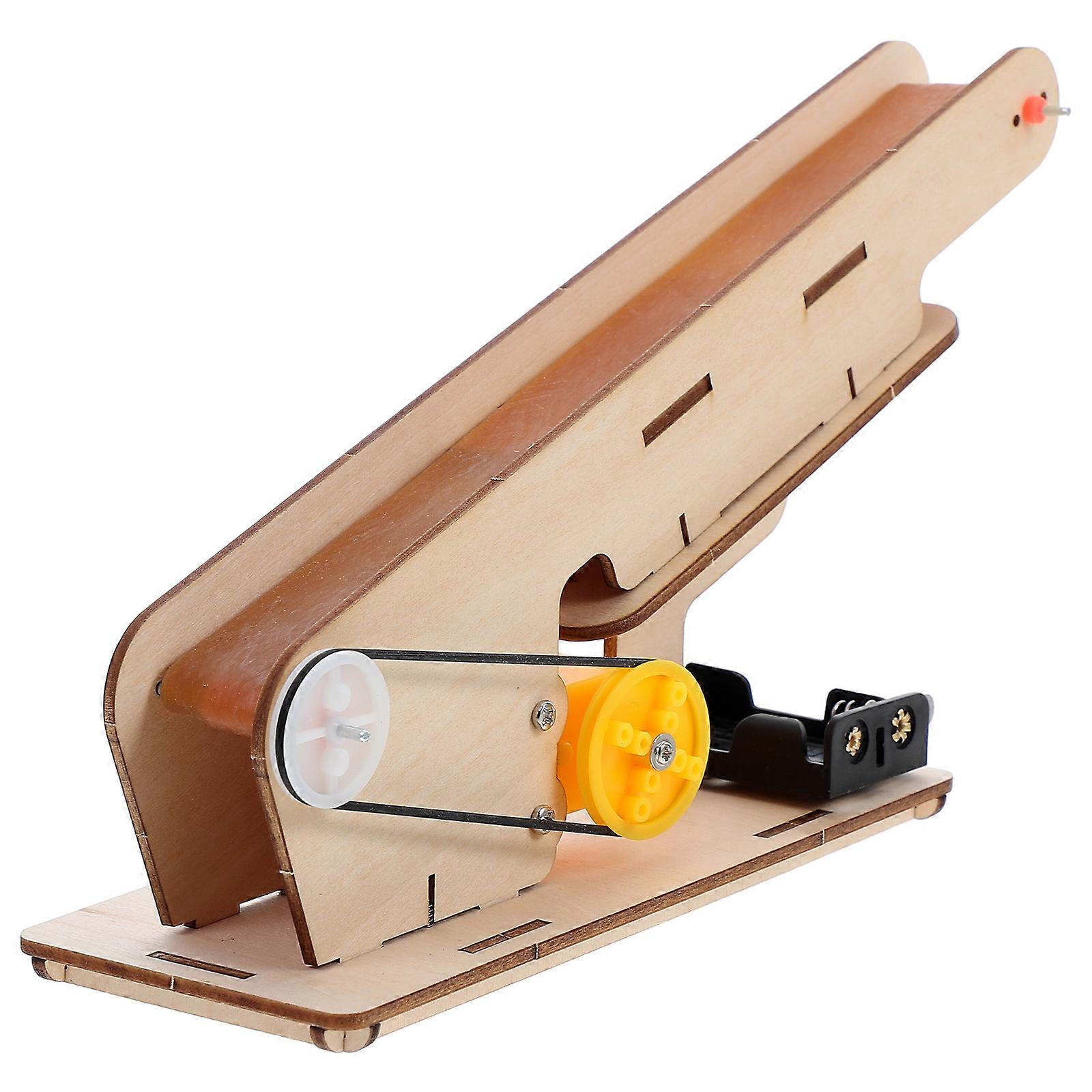 It sounds like you're describing a product listing or description for a **DIY Science Experiment Kit with Wooden Building Blocks**, aimed at **STEM