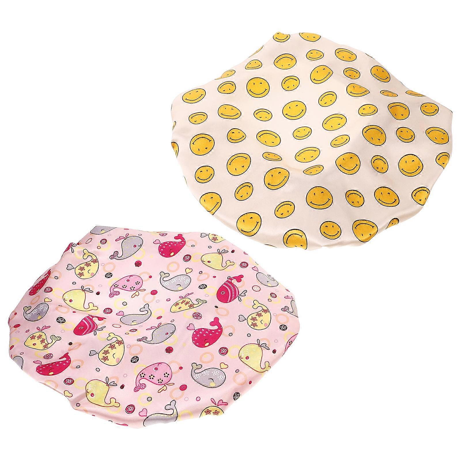 Round Wide Brim Night Hat 2Pcs Kids Sleeping Hat Designed For Comfortable Wear Assorted Color For Children