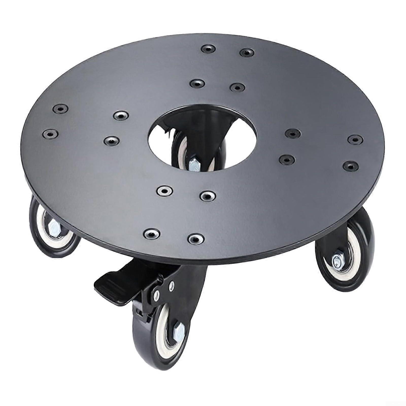 Sturdy plant stand with lockable wheels, rolling metal base, supports heavy pots, smooth rolling on hard floors and carpets