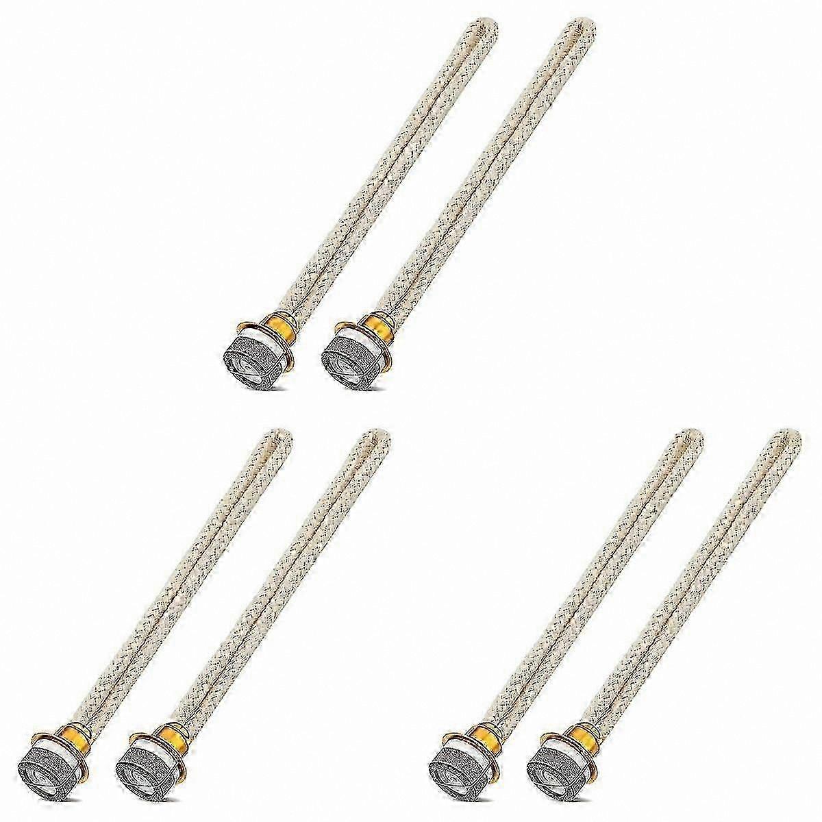 6-Pack Replacement Wicks for Oil Lamps with Air Control Catalytic Burner Functionality
