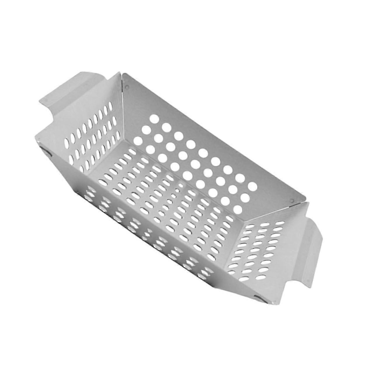 Grill Pan for Camping Heavy-Duty Non-Stick Grilling Tray with Double Handle Professional Cookware for Meat and Vegetables