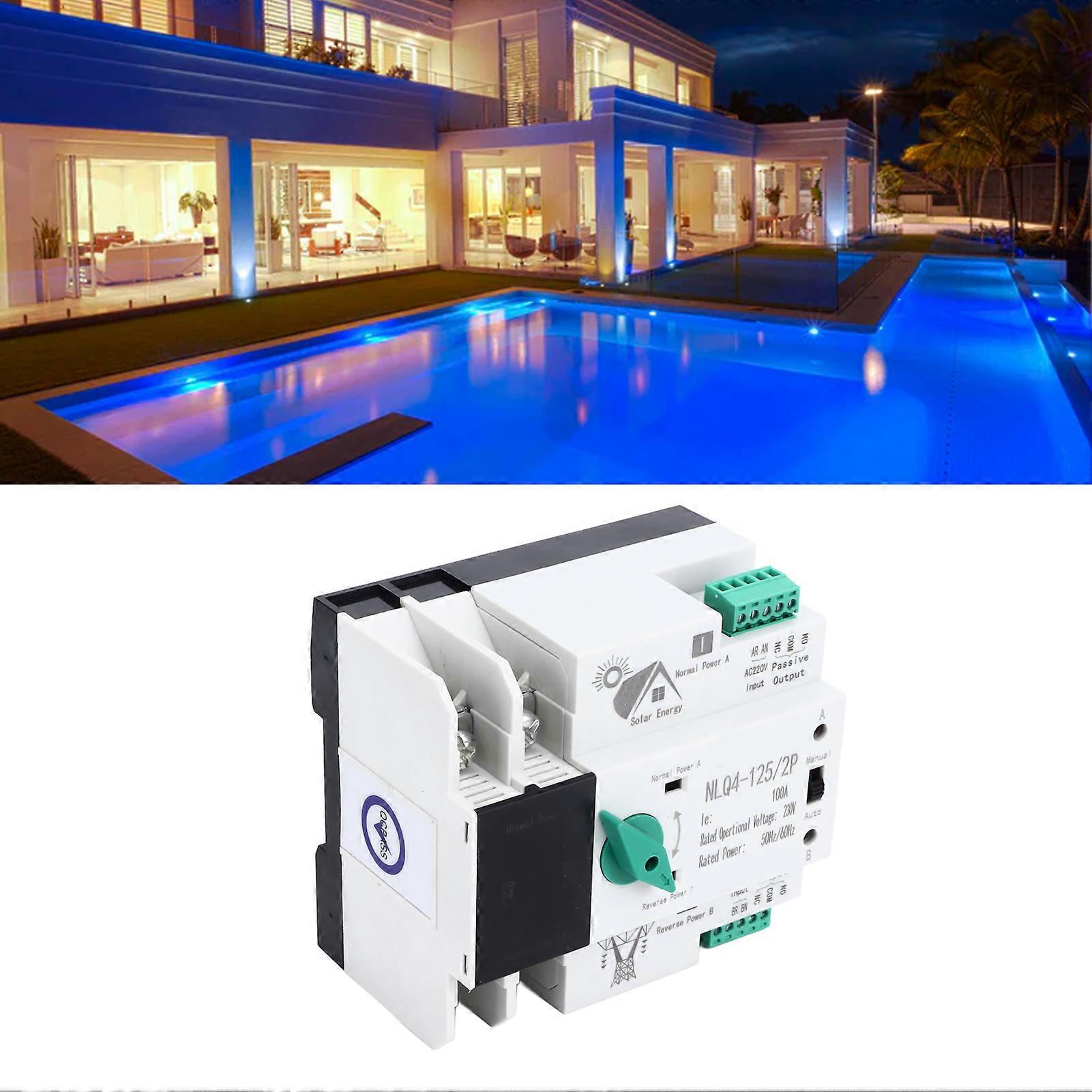 Transfer Switch Dual Power Fast Switching Automatic  AC 100A for Home Factory