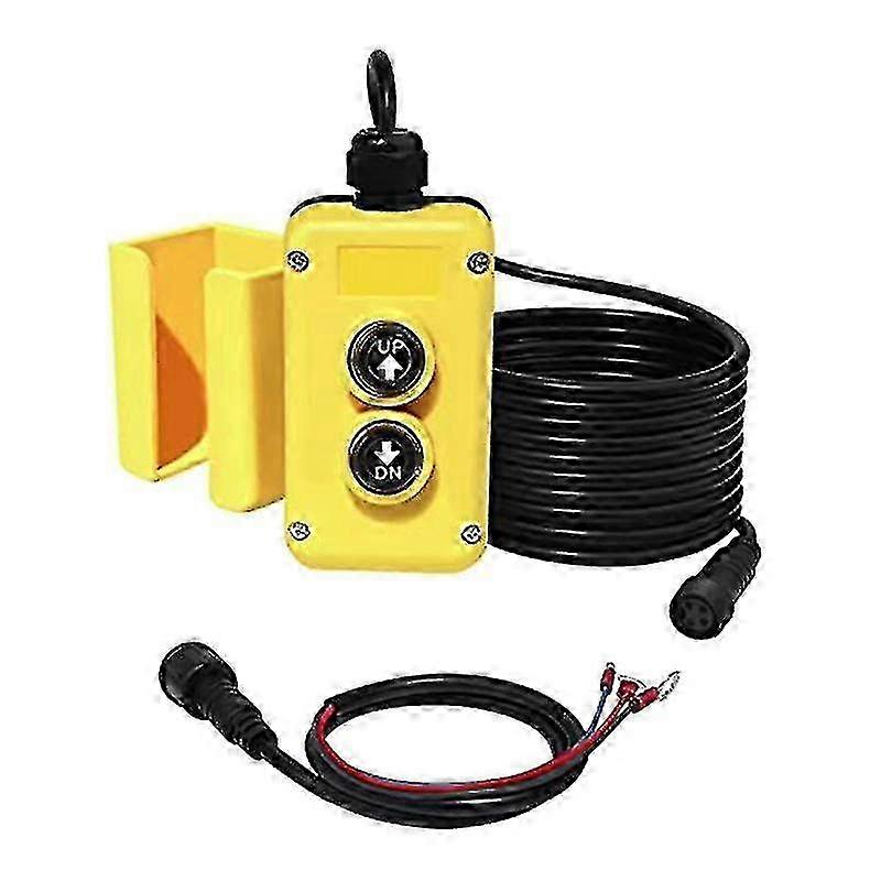 3 Wire Remote Control Switch for 12V DC Single Acting Hydraulic Pump Dump Trailer Long-Good - Tailgate Unloading