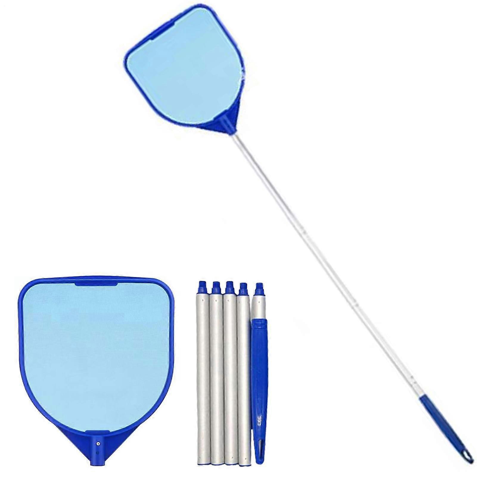 Swimming Pool Cleaning Net Fine Mesh Skimmer Net With 17-41 Inch Telescopic Rod Five-Section Adjustable Landing Net