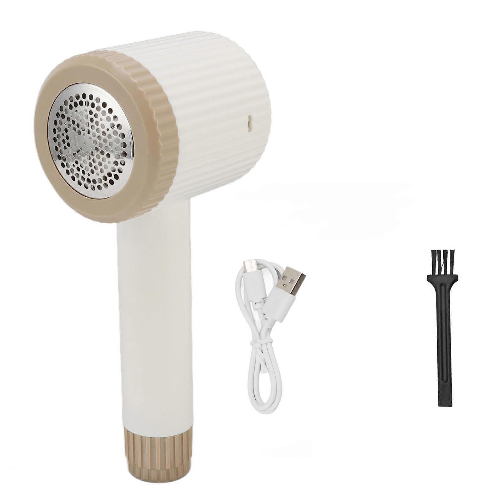 2 in 1 Multifunction Electric Lint Remover USB Rechargeable Lint Remover for Home Use (White/Milk Tea Color)