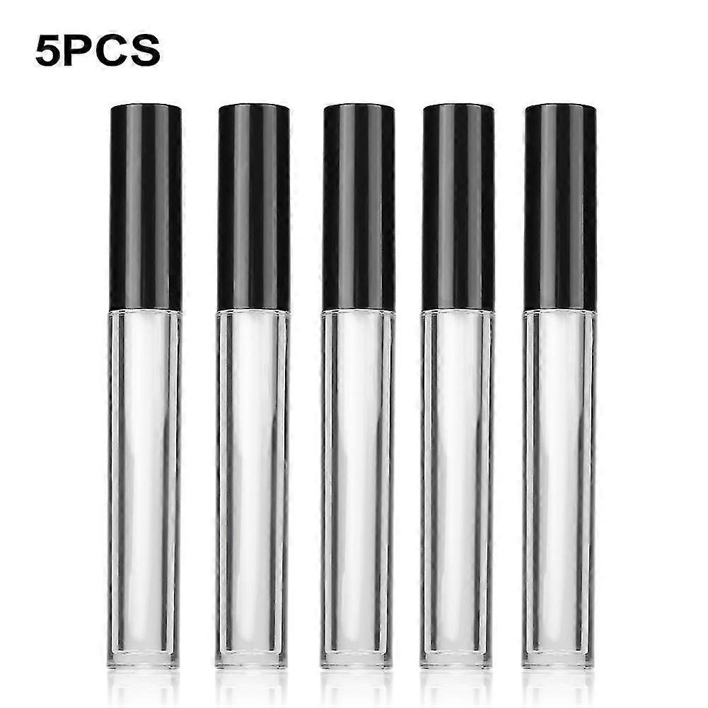 5pcs/set 5ml Clear Empty Lipgloss Bottle Eyelash Eyeliner Oil Container Lip Gloss Split Bottle
