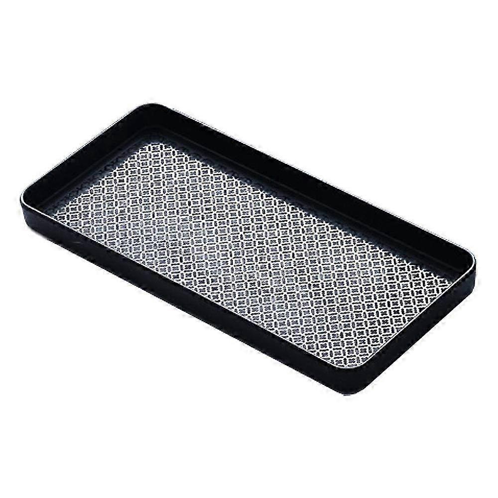 Rectangular Plastic Tray for Hotel Room Service - Durable Serving Tray for Meals, Drinks, and Snacks