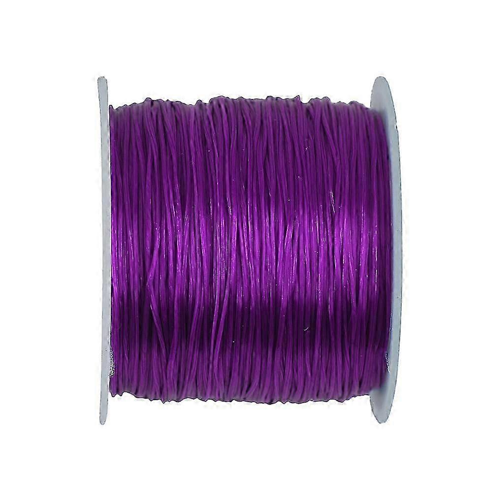 50 yards Stretch Polyester Crystal String Cord Roll Jewelry Making DIY Black