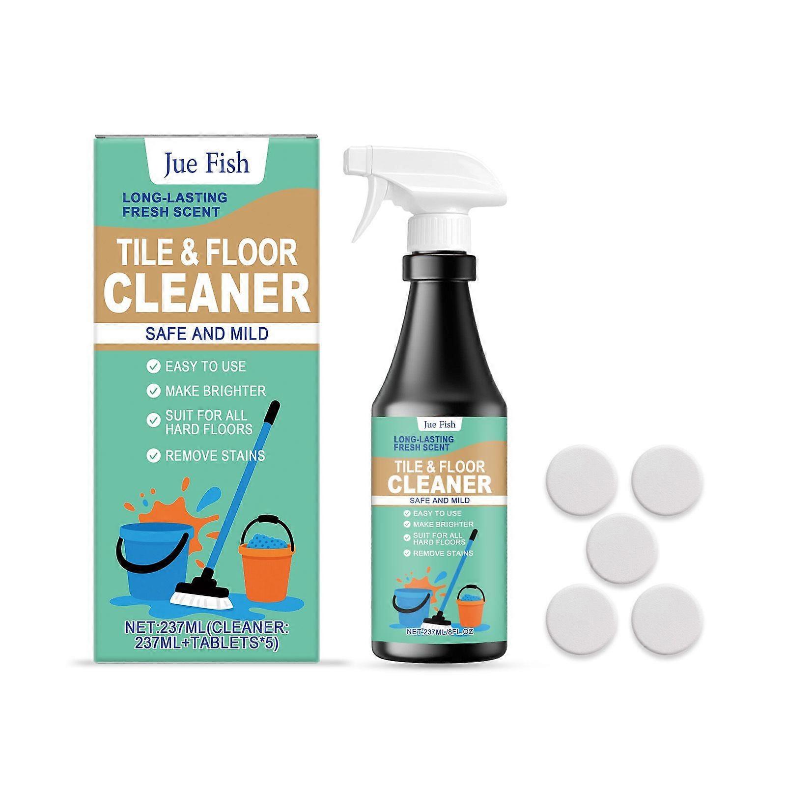 Tile & Floor Cleaner, Long-Lasting Fresh Scent Hard Floor Cleaner, Hard Floor Gentle Cleaning Spray - Removes Stains, Make Floor Brighter