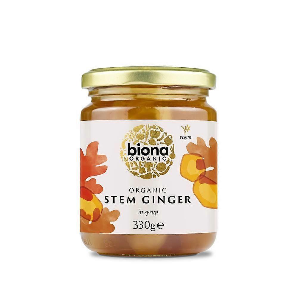 Biona Organic Stem Ginger in Syrup 330g - 4 Pack