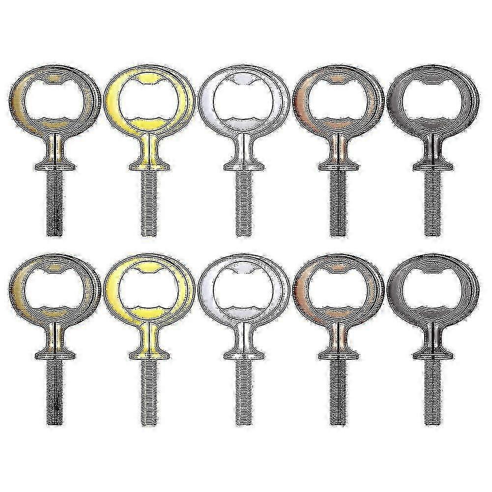 10pcs Stainless Steel Bottle Opener Blanks for DIY Crafting and Home Brewing Projects