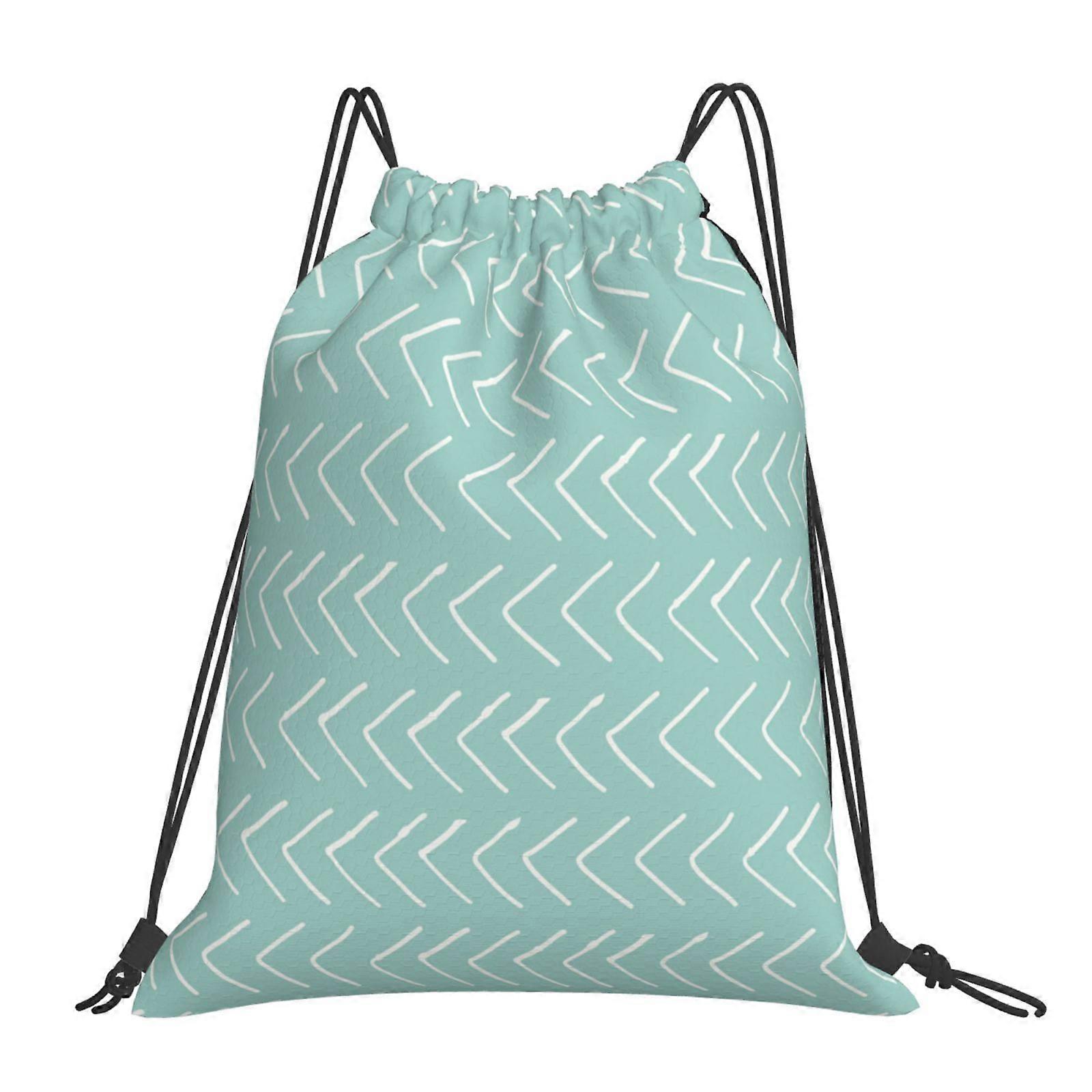 Double Layer Front Zipper Backpack With Water Resistant Drawstring Shopping Bag