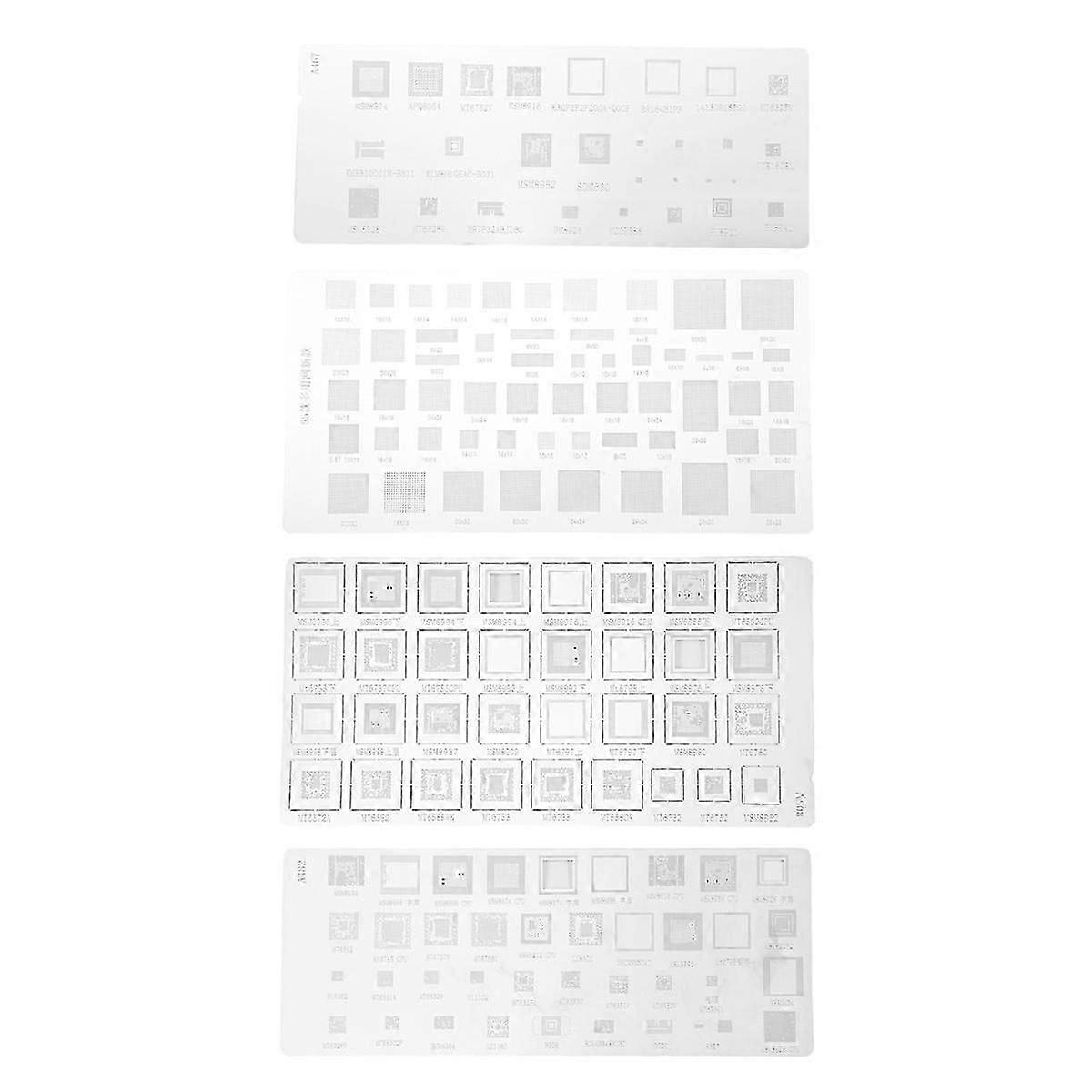 4PCS Universal BGA Stencil for MTK CPU RAM PM Power IC Reball Pin Direct Heat Template