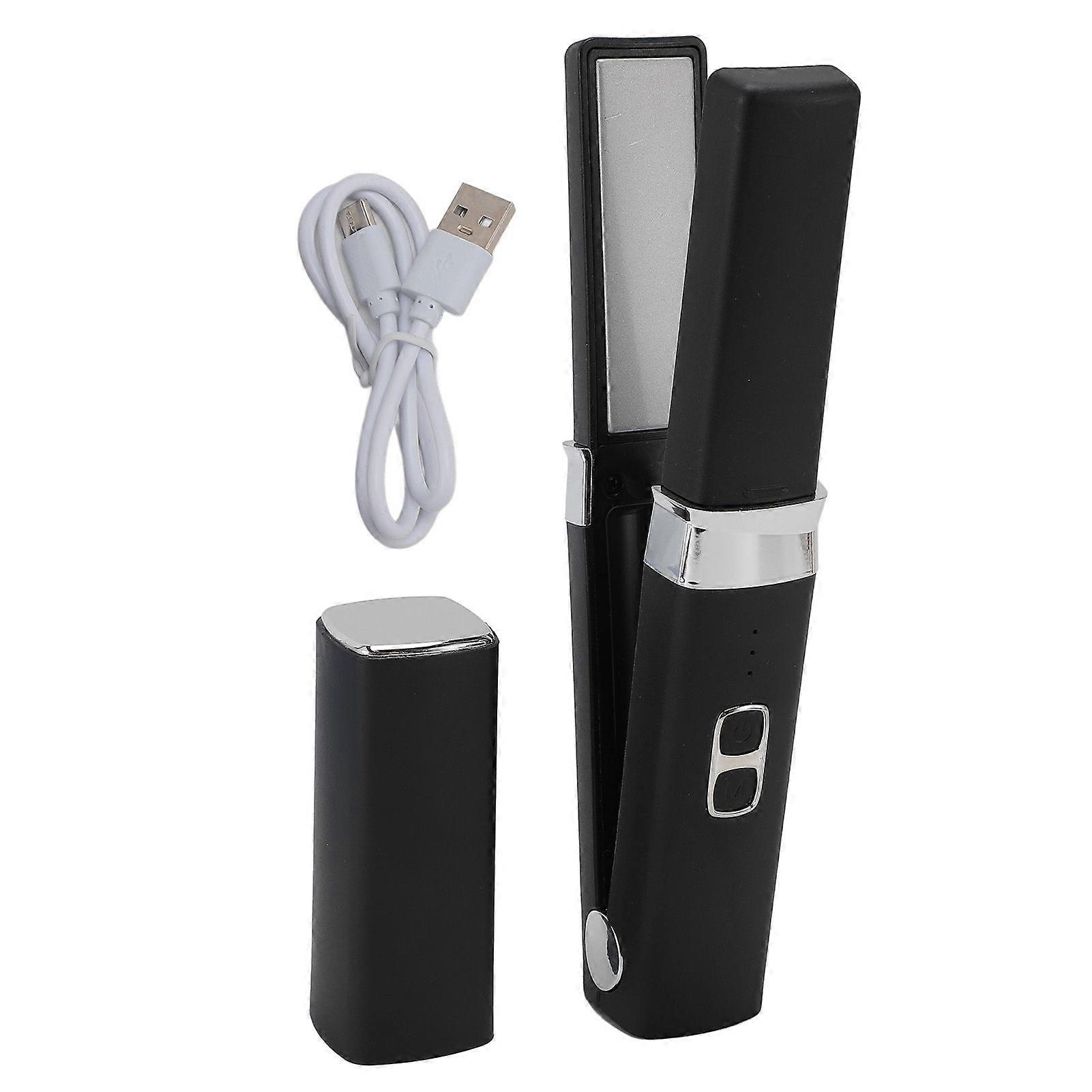 Miniature Hair Straightener Straight Curl Dual Use Portable USB Rechargeable Miniature Flat Iron for Home Travel