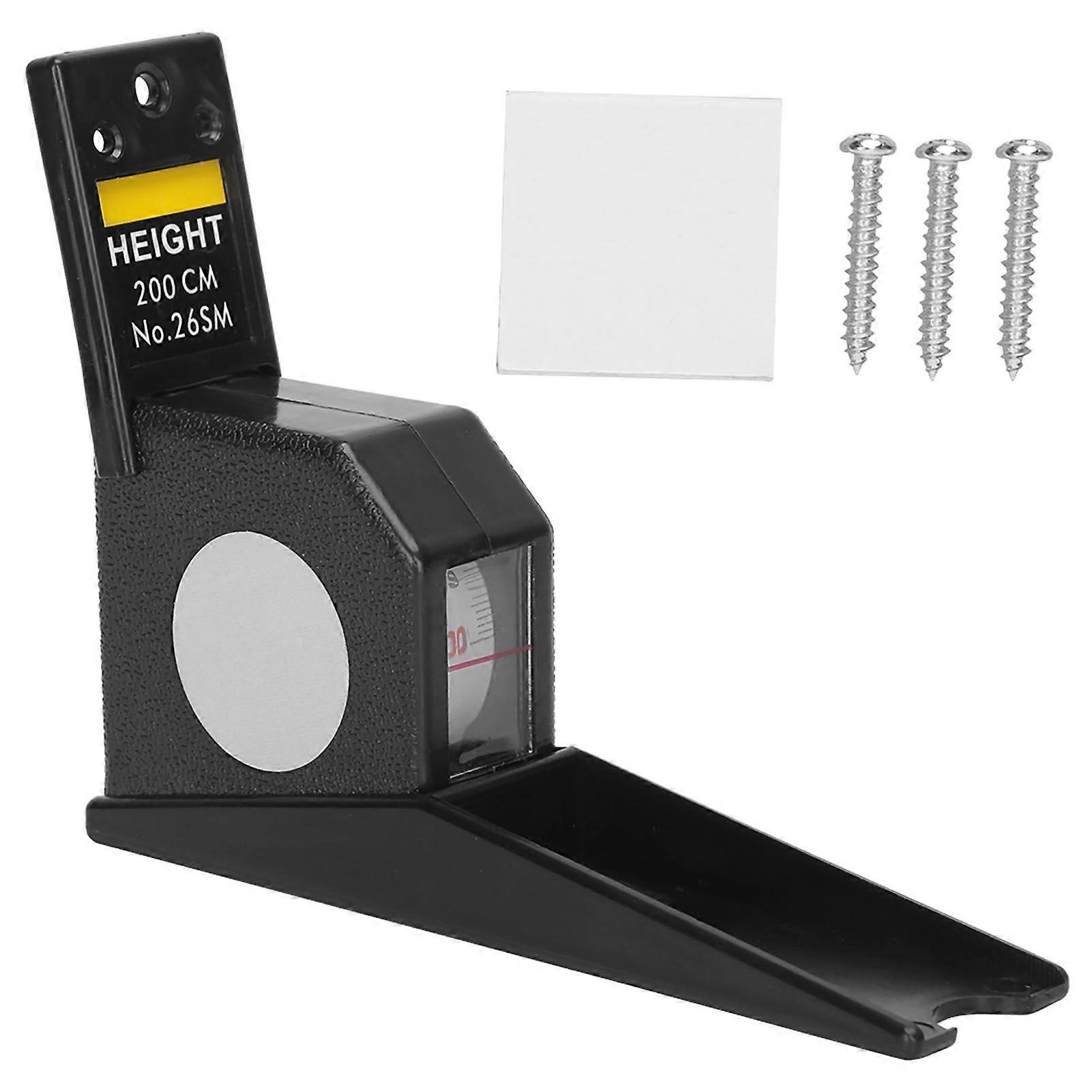 2 Meters Height Stature Meter Retractable Measuring Tape Ruler Metal Measuring Tool (Black)