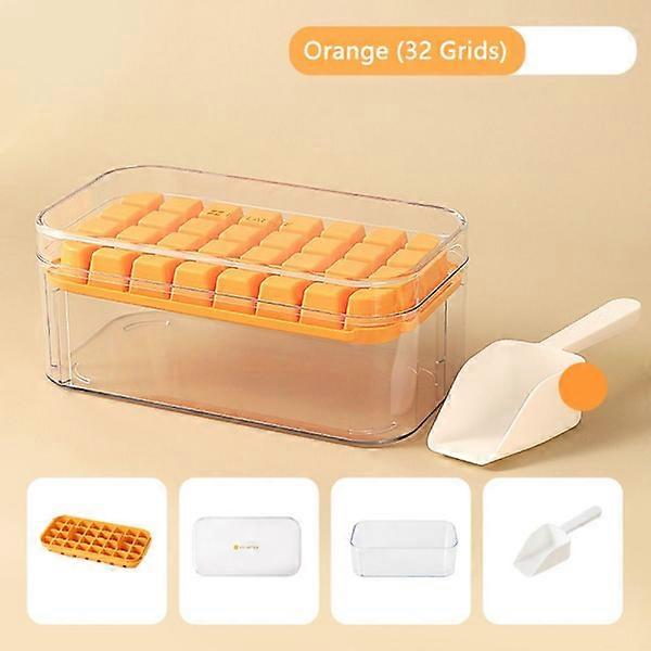 Ice Cube Tray Ice Cube Maker Mold ORANGE 32 GASTER 32 RASTER Orange 32 Grids-32 Grids