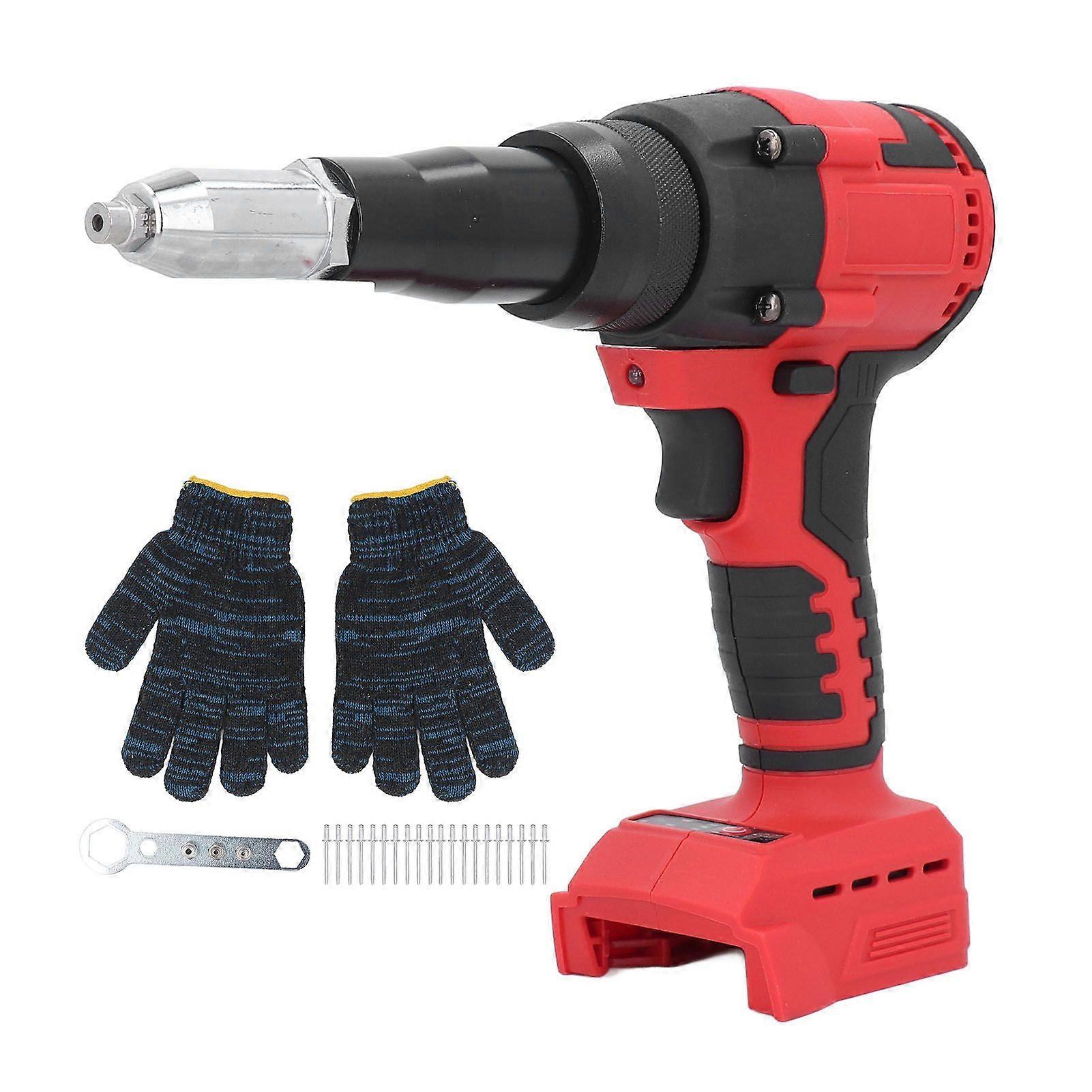 Cordless Rivet Gun Kit 18V Battery Powered Built in LED Light Electric Rivet Tool with Rivets for 48-11-1820 48-11-1822
