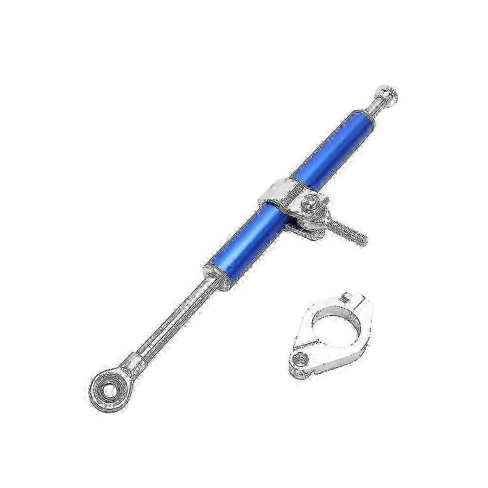 Motorcycle steering damper for R6 MT07 - Universal 330MM CNC safety control--Blue
