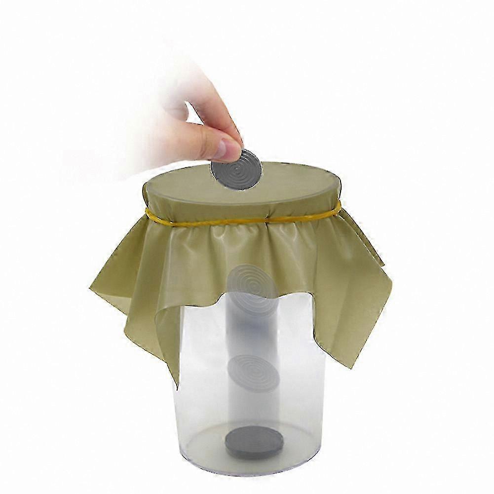 Magic Coin Penetration Trick Set with Rubber Sheet and Cup for Party Entertainment Props