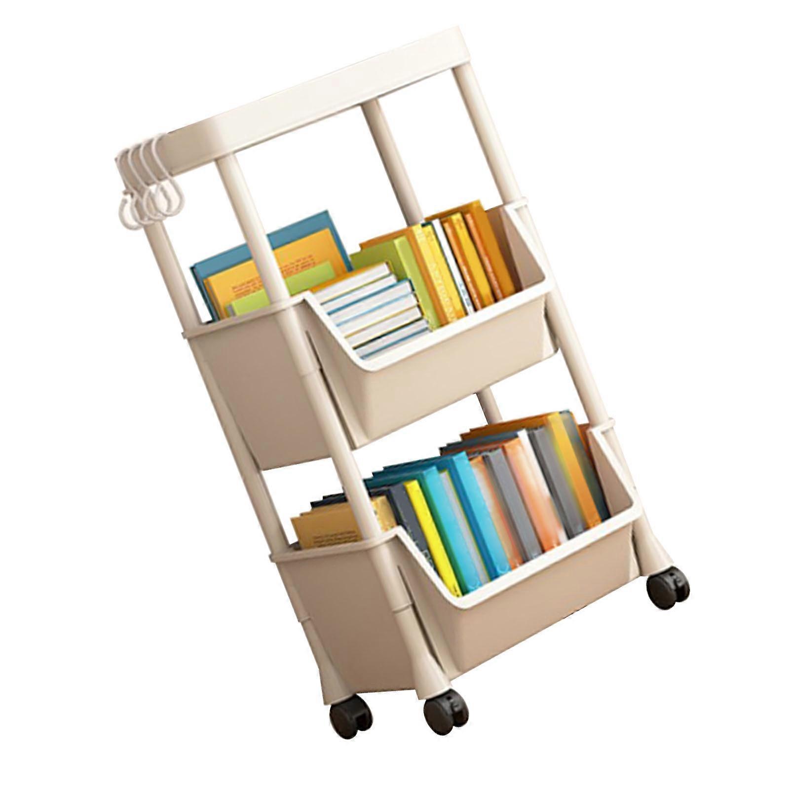 Large Capacity Movable Storage Rack Cart Trolley 35x28x65cm