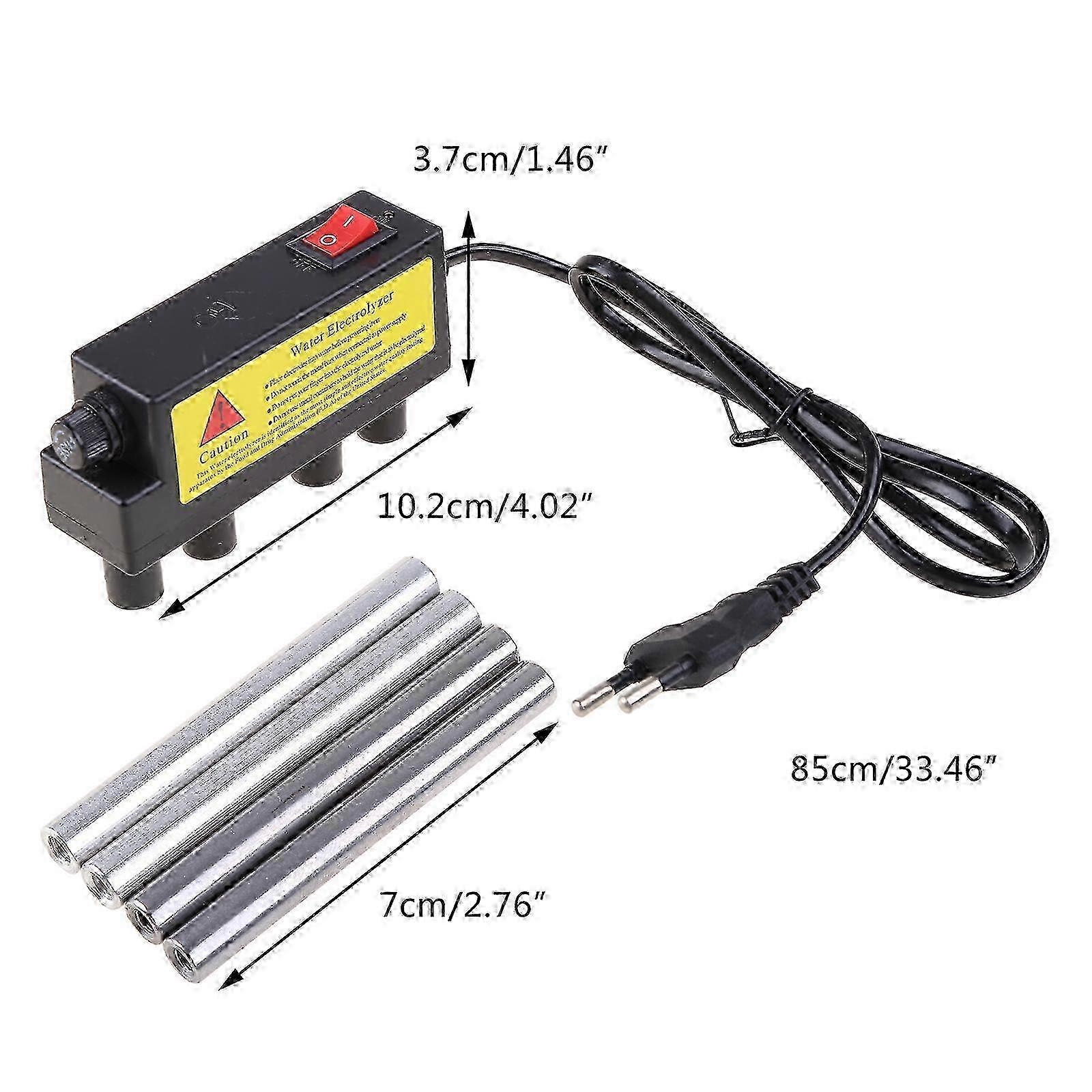 TDS tester for water quality analysis - Electrolyzer iron bars testing tool - Black edition with EU plug