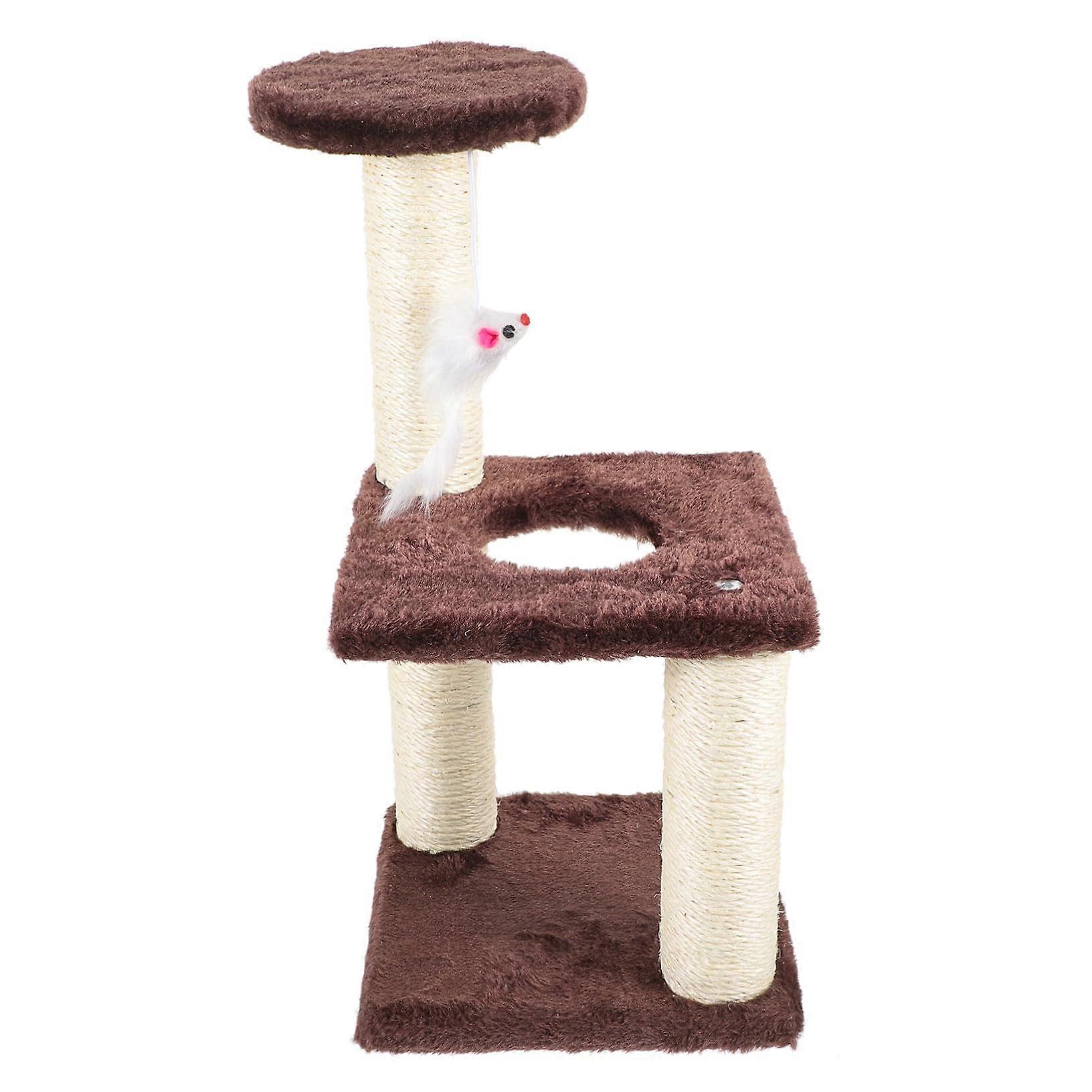 Cat Scratching Post WearResistant Durable With Pendant For Indoor Cats MultiLevel Activity Scratcher