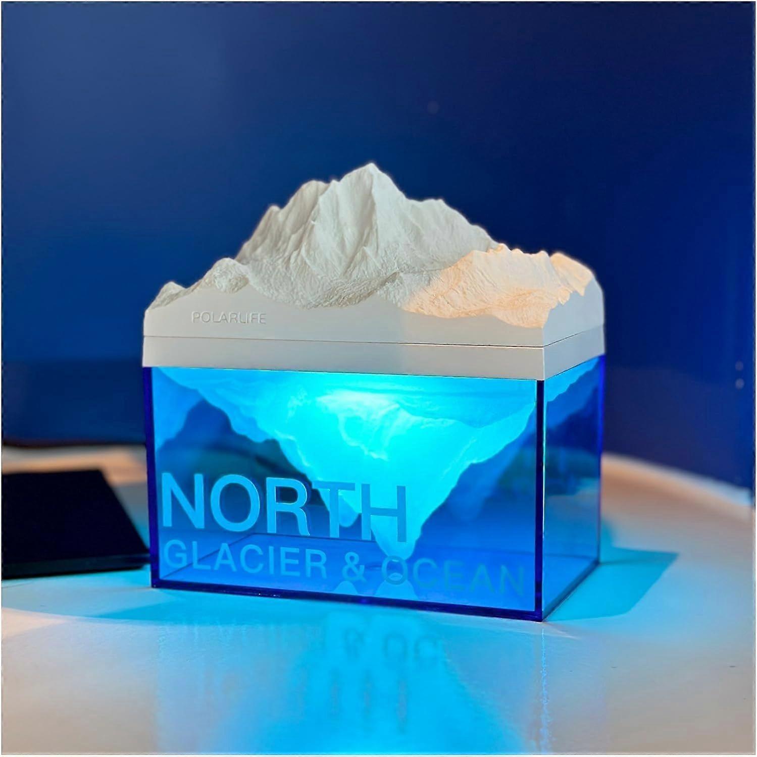 Night light, dual color, dimmable, rechargeable, suitable for bedroom/baby room/Christmas gift(Blue)