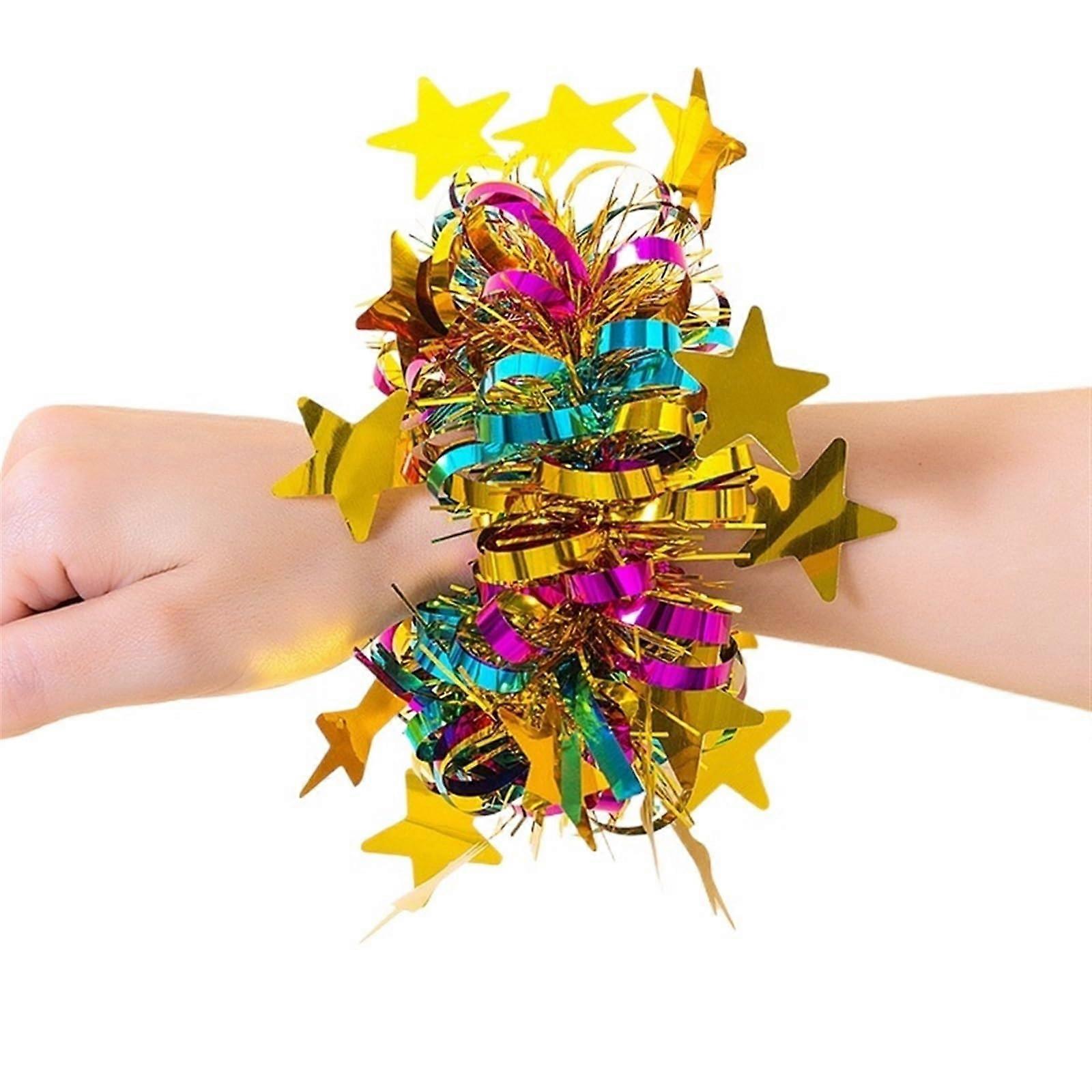 Sequin Dance Wrist Flower 20Piece Set, Sequin Hand Flowers for Performances, Wrist Flower Cuffs, Dance Props